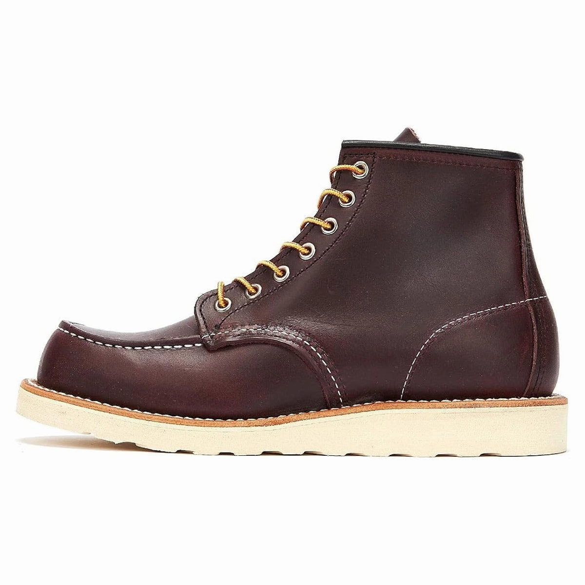 Louboutin Boots Red Wing 6 Inch Classic Moc Toe Leather Men's Ankle Black Cherry Boots