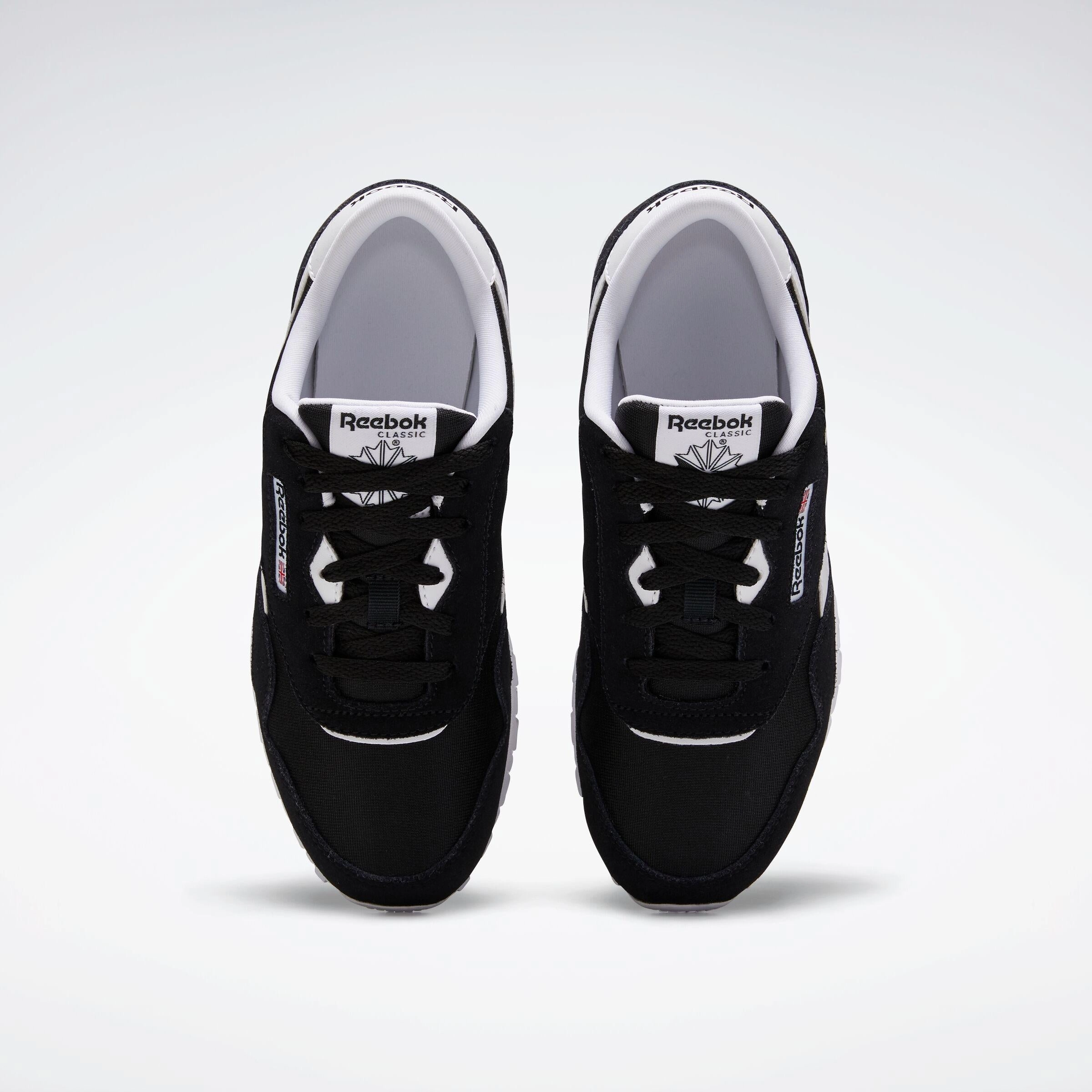 Shoes For Running With Flat Feet Reebok Footwear Kids Classic Nylon Shoes BLACK/BLACK/WHITE