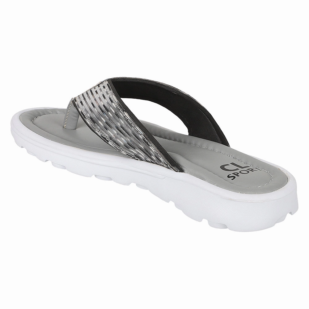 Molded Footbed Flip Flops Women's Patterned Thong Comfort Flip-Flops
