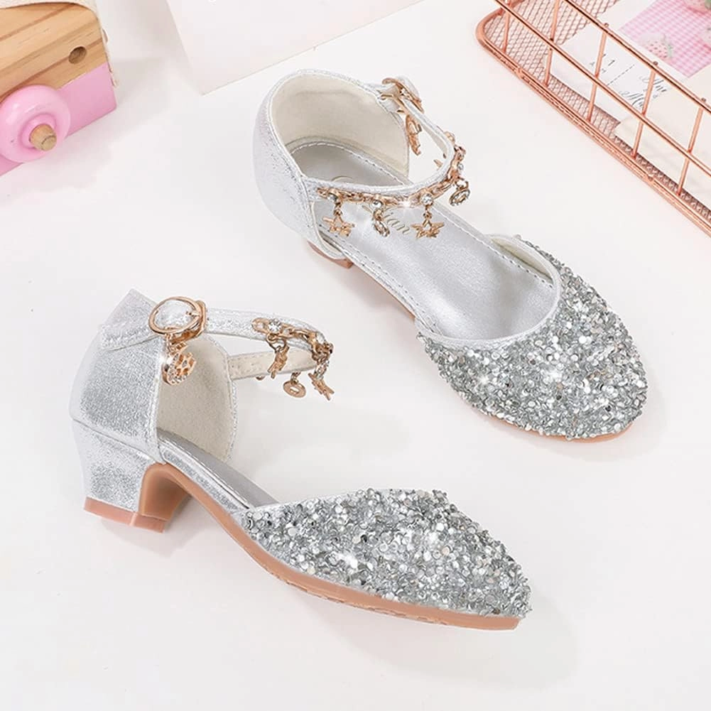 Asics Nimbus 25 Shoes ChuLian Little Kids Girls Dress Pumps Glitter Sequins Princess Low Heels Princess Dress Shoes Party Dance Shoes Rhinestone Sandals