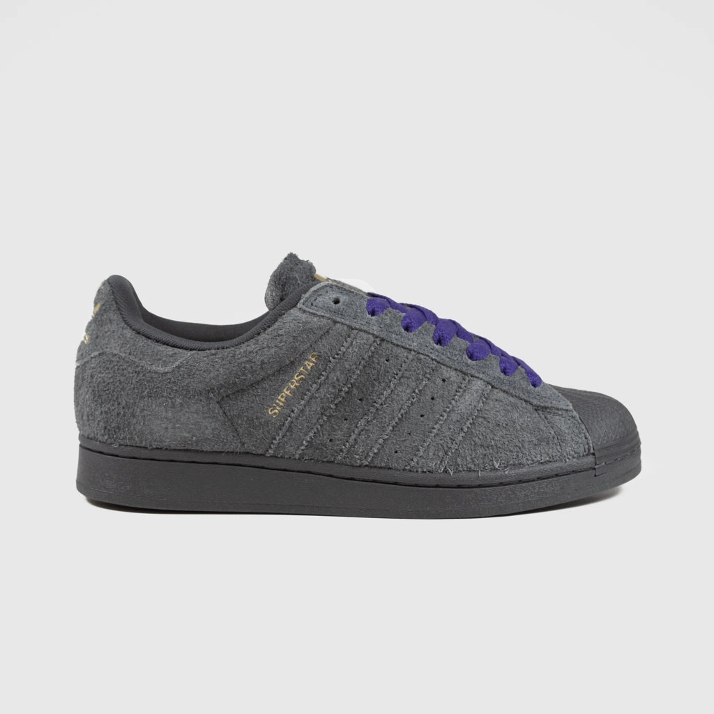 Kick Skate Shoes Adidas Skateboarding - Superstar ADV Shoes - Carbon / Carbon / Collegiate Purple