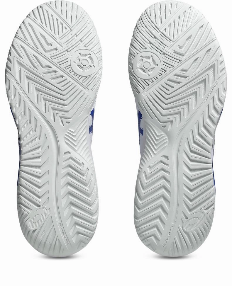Asics Mens Gel Dedicate 8 (Hardcourt) Tennis Shoe - White/Dark Cobalt Bright Colored Tennis Shoes