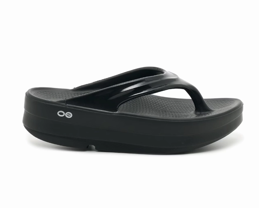 Oofos | OOmega OOlala | Sandal | Women's | Black Expensive Flip Flops