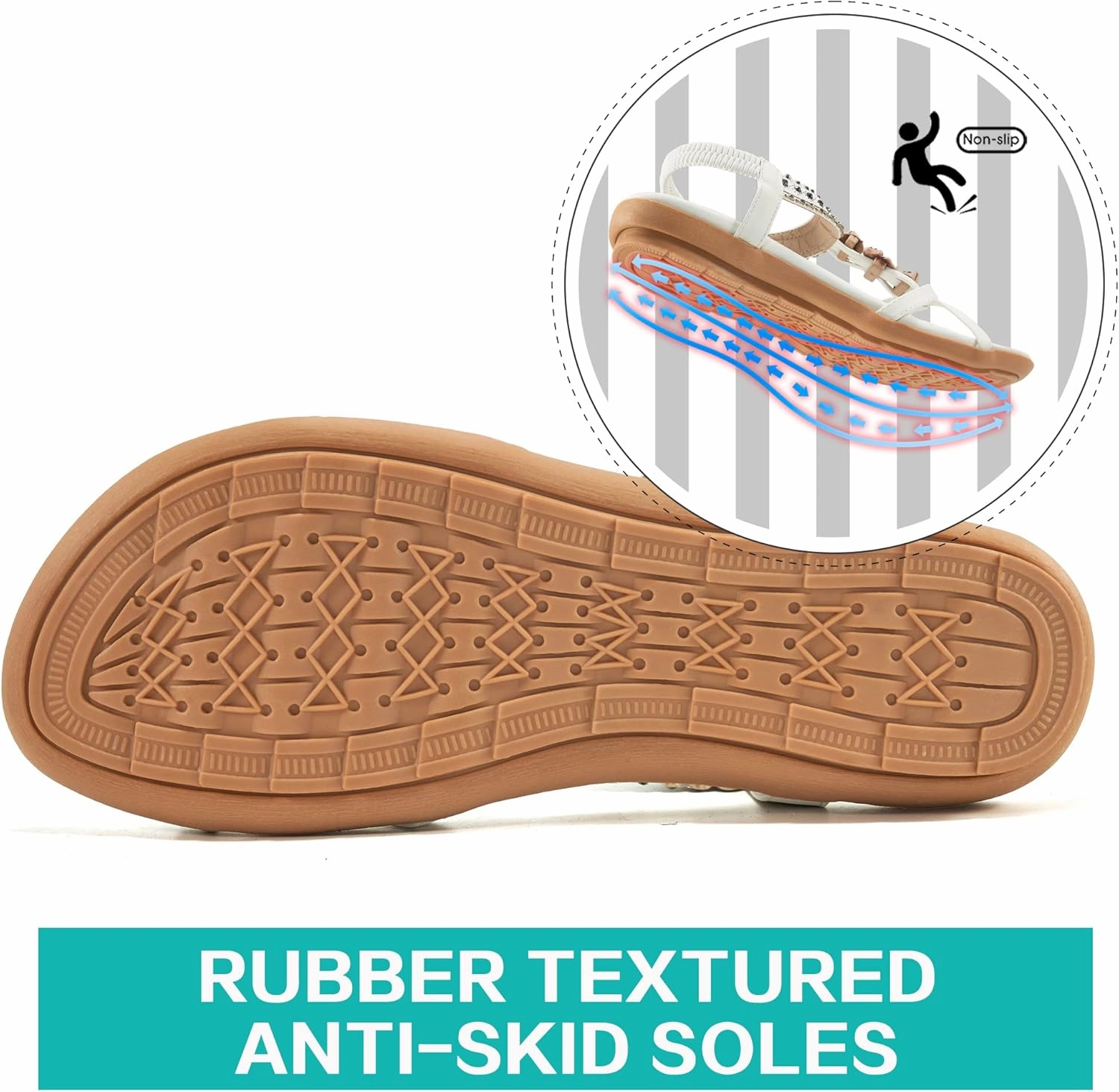 Martial Arts Shoes Asics Alicegana Womens Sandals Shoes Comfort Walking with Non Slip on Casual Summer Beach Shoes Dress Ankle Elastic Jeweled Bohemian Flats