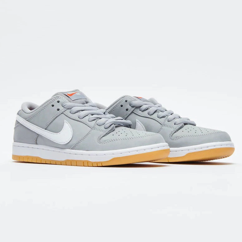 Nike SB - Dunk Low Pro ISO Shoes (UK ONLY) - Wolf Grey / White High Top Shoes Nike