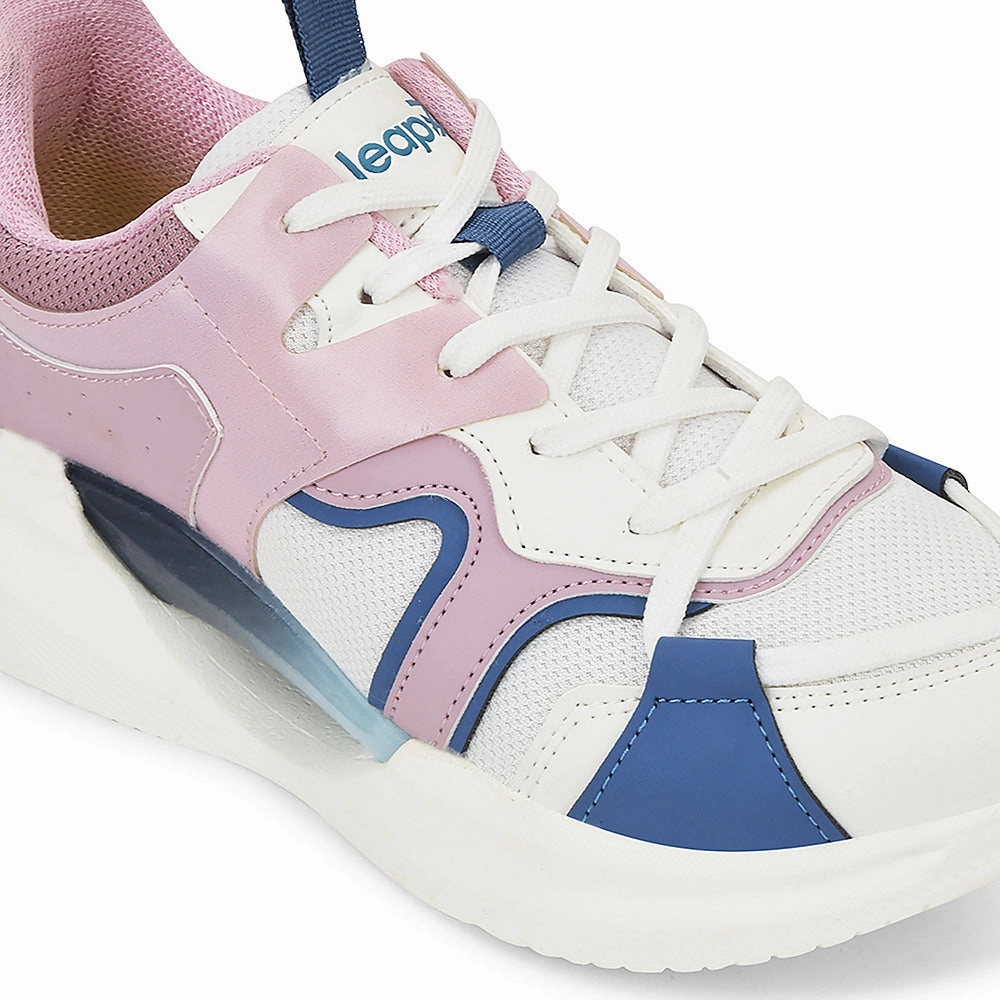 Leap7x Purple Sports Lacing Running Shoes For Kids GAMEON-2EL By Liberty Thin sole running shoes