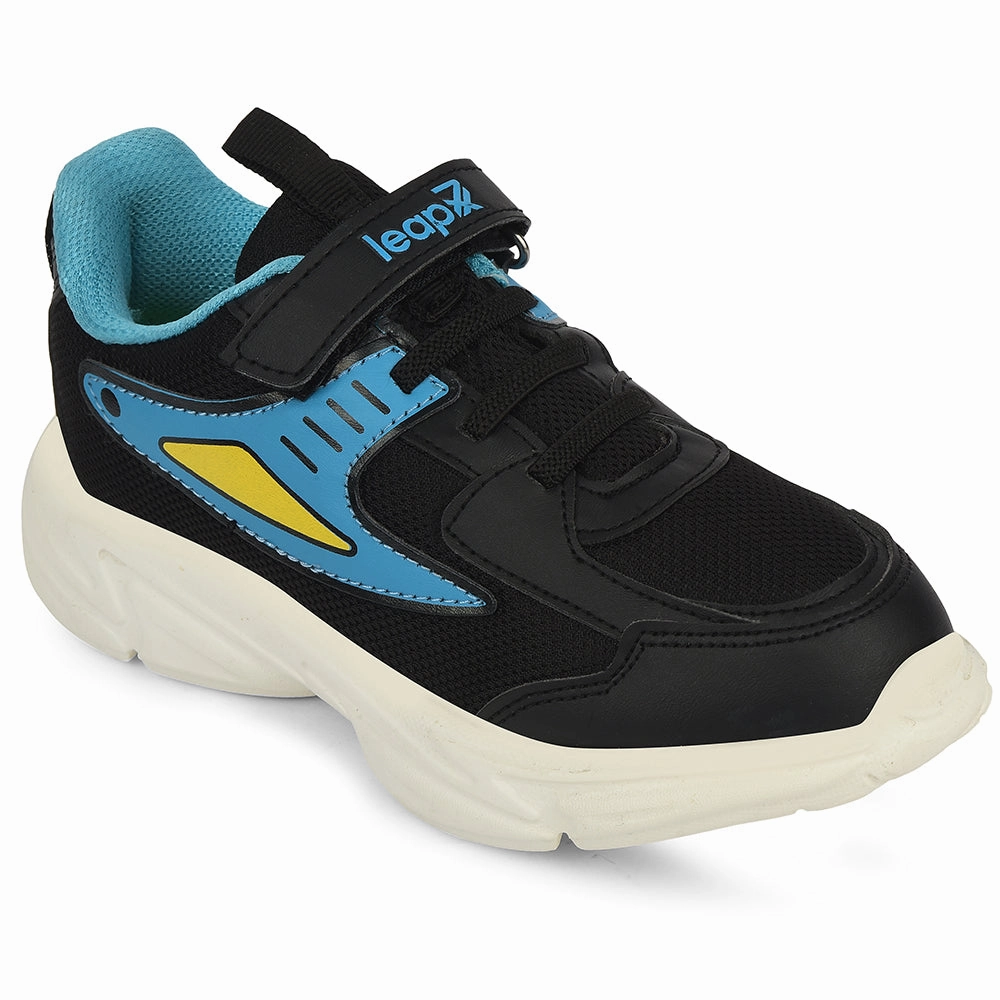 Good Comfortable Walking Leap7x Black Sports Non Lacing Walking Shoes For Kids CLOUDY-5V By Liberty