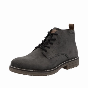 I Got My Boots On The Ground Rieker 33106-45 Mens Grey Suede Zip & Lace Chukka Boots