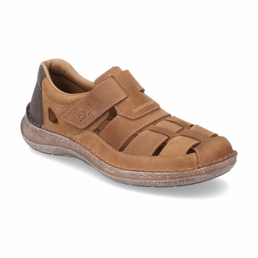 Rieker Mens Shoe 03078-25 Brown Alegria Oxfords