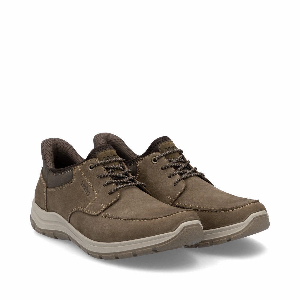 Rieker Mens Shoe 03656-24 Esche/Schoko/Braun Solo Oxford