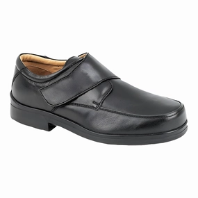 Roamers Mens Shoe M404A  Black Alfani Billy Low Top Oxfords