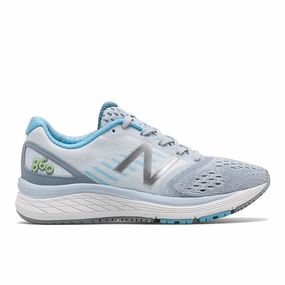 Asic Running Shoes 860v9 - Cyclone White with Grey and Light Blue - Kids