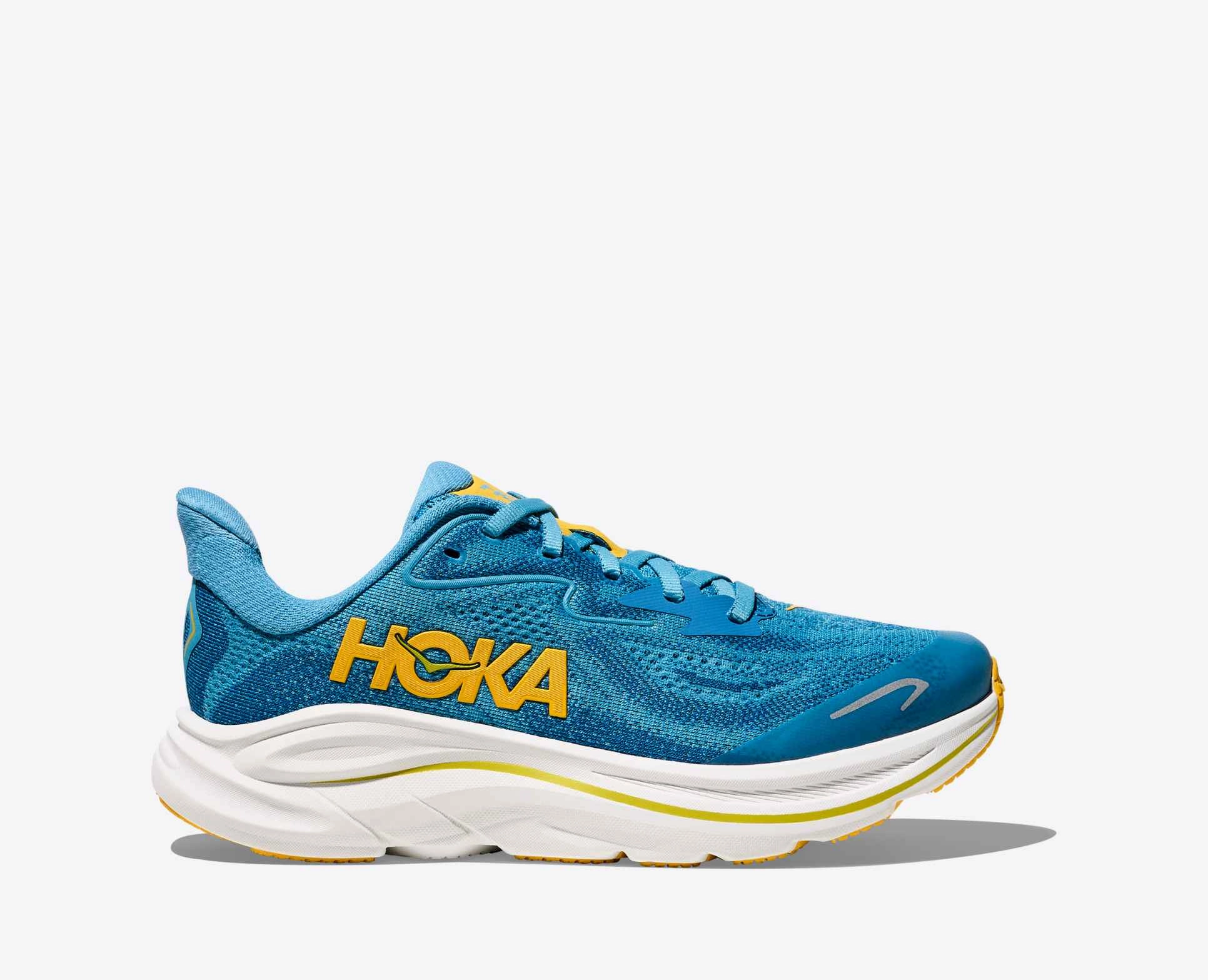 Hoka Clifton 10 Big Kids | Alpine Blue/Foggy White Questar Running Shoes