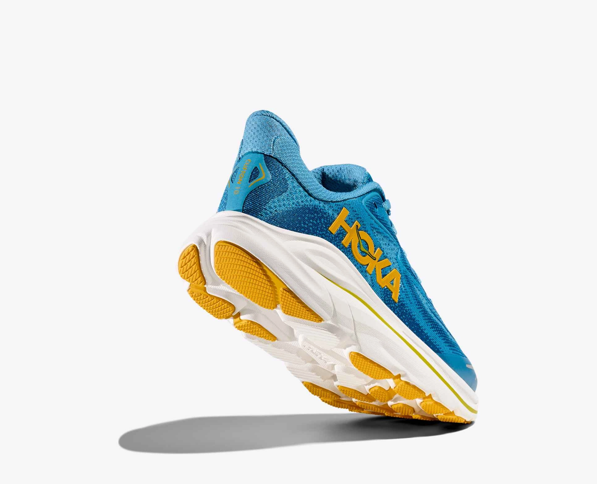 Hoka Clifton 10 Big Kids | Alpine Blue/Foggy White Best Shoes With Traction For Running