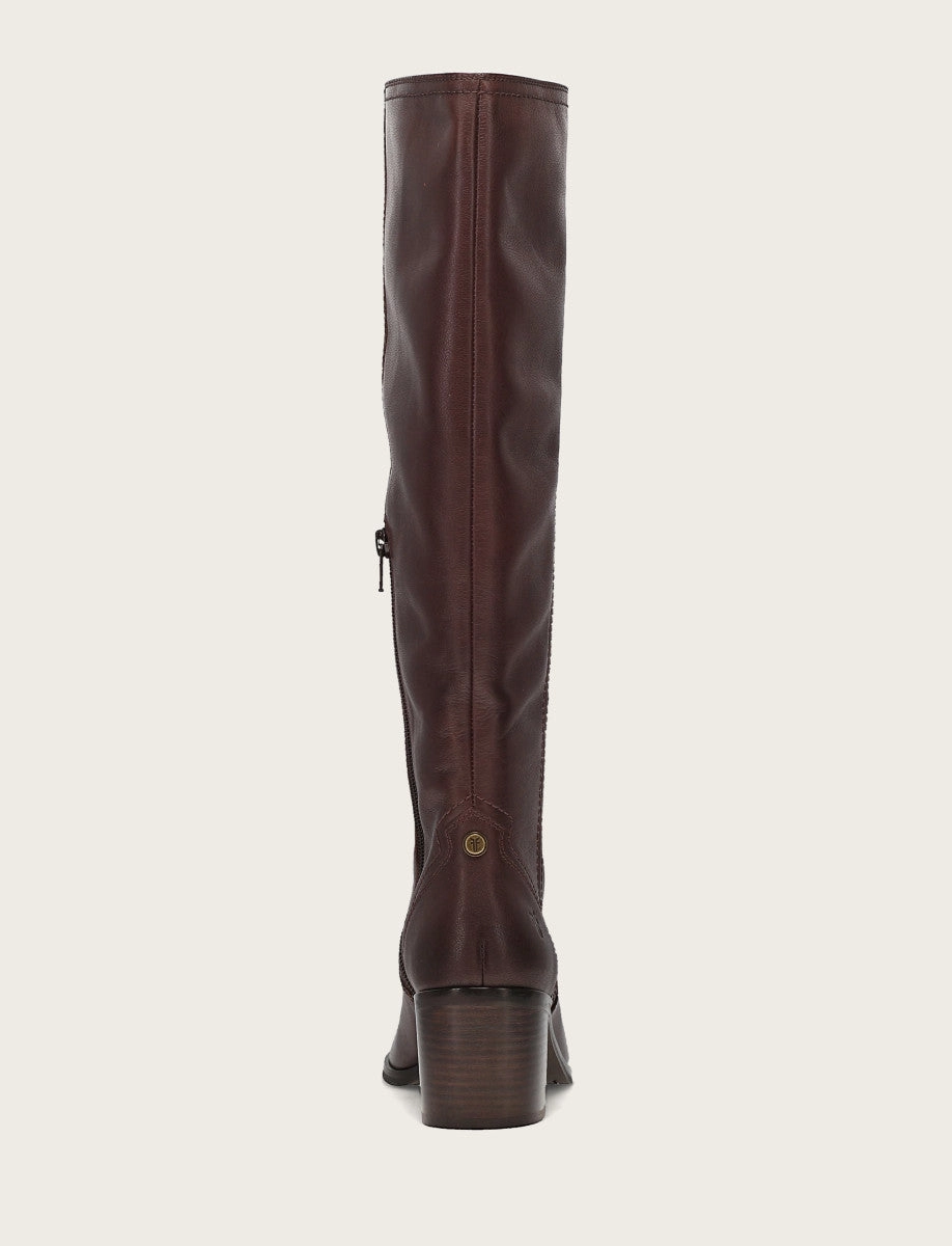 Sadie Softy Tall Wide Calf Lace Up Wedge Knee High Boots