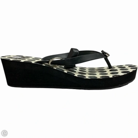 Wearing Flip Flops In The City Sandals Designer By Coach In Black & White, Size: 10