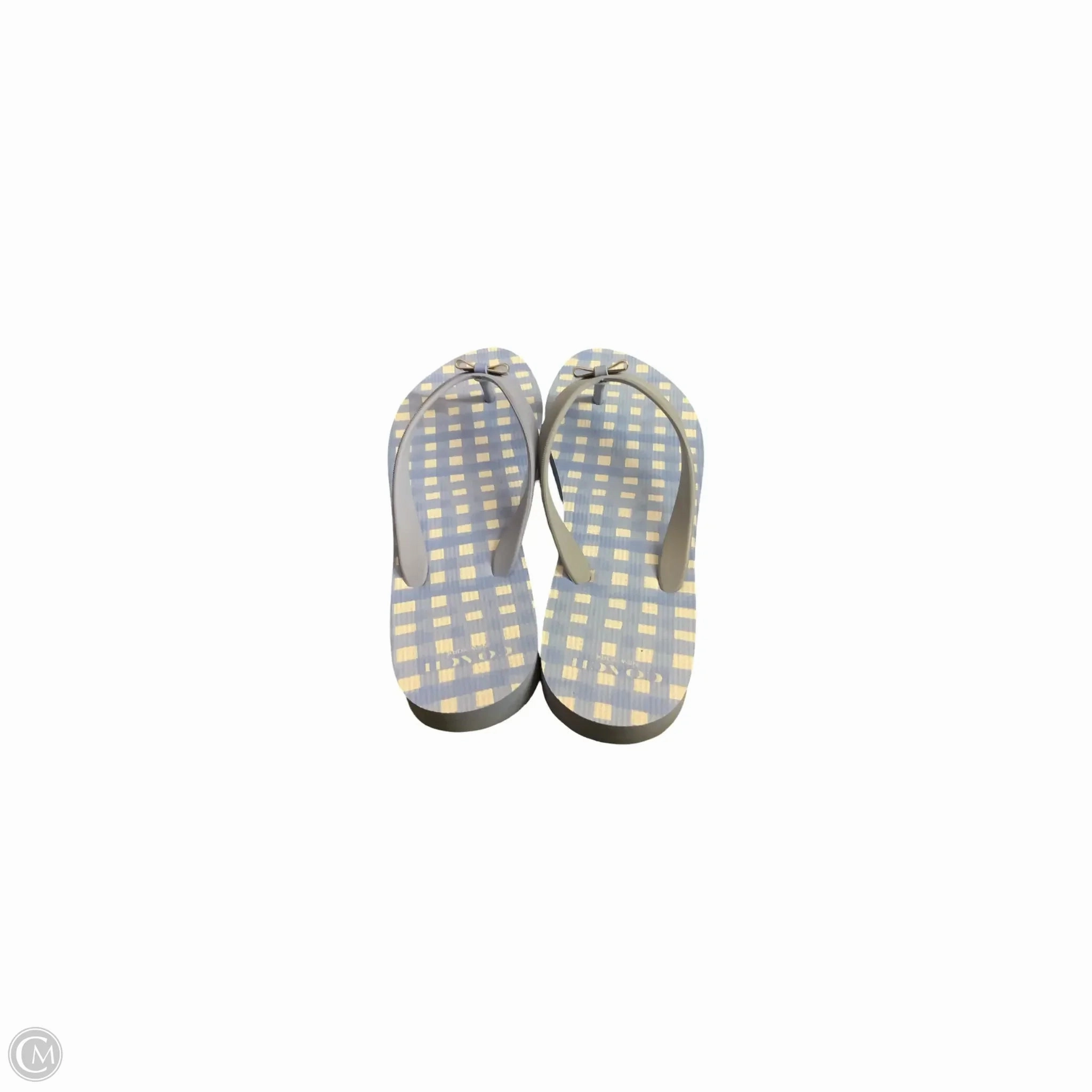 Sandals Designer By Coach In Blue, Size: 7 Flip Flops With Fabric Strips