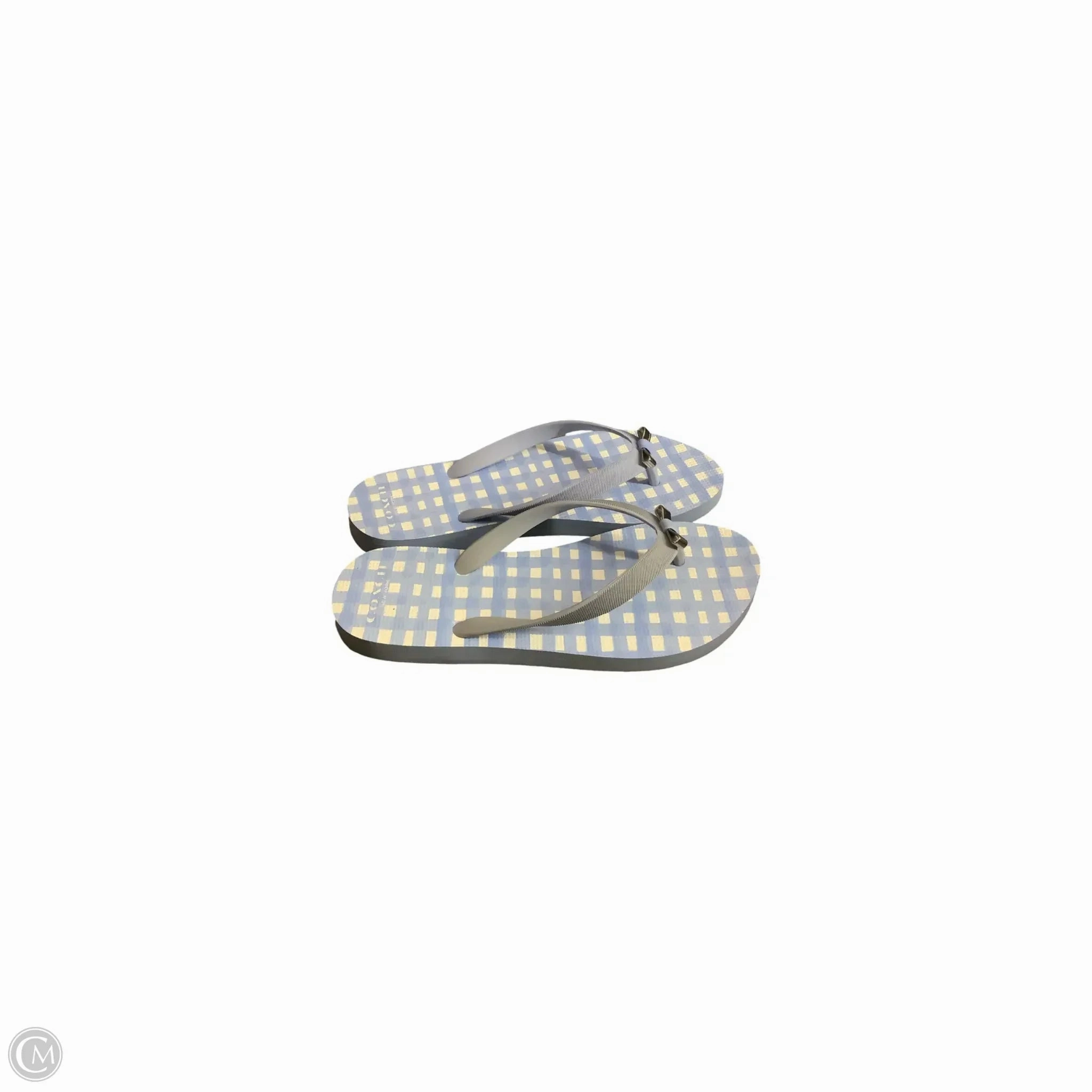 Sandals Designer By Coach In Blue, Size: 7 Pluggz Flip Flops