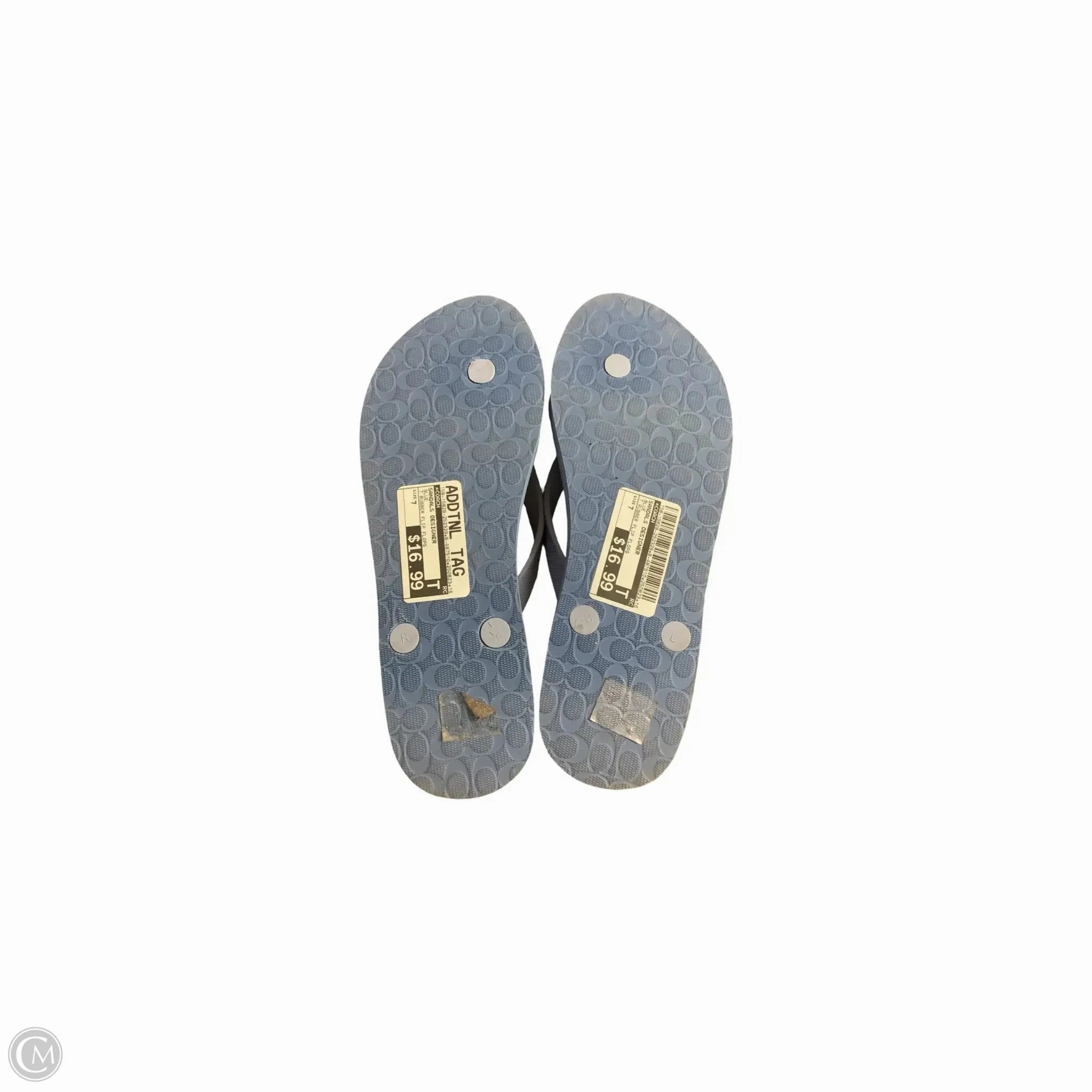 Sandals Designer By Coach In Blue, Size: 7 Flip Flops With The Best Arch Support