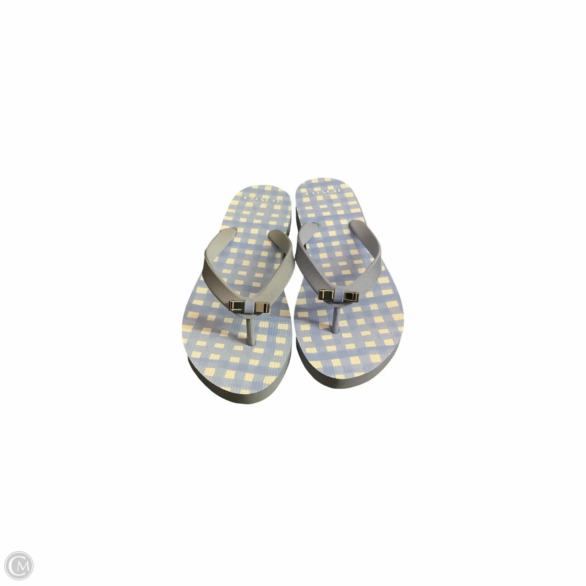 Sandals Designer By Coach In Blue, Size: 7 2000s Flip Flops