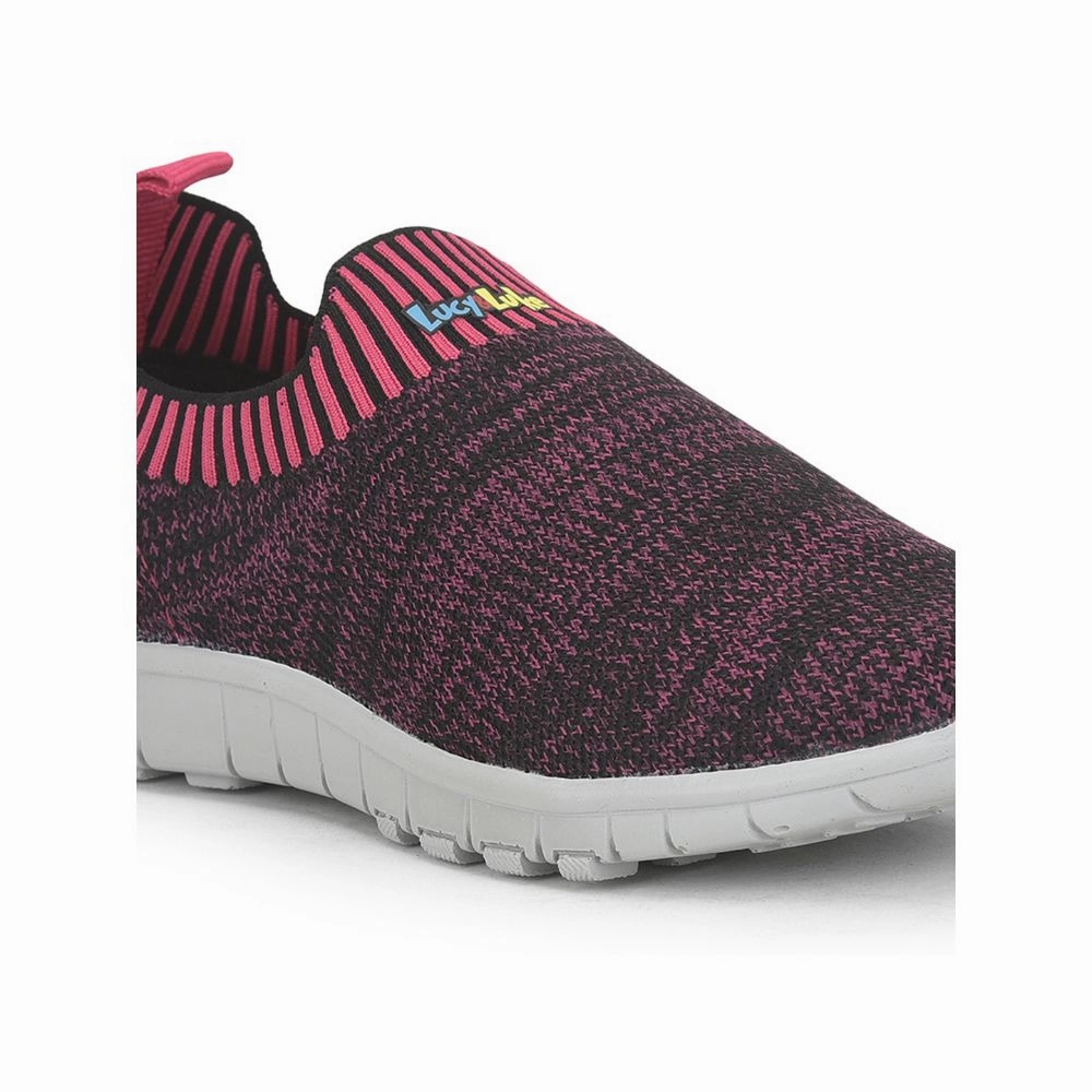 Lucy & Luke (Black) Sports Non Lacing Walking Shoes For Kids 2123-22 By Liberty Keep Walking Back To You Best Walking Shoe Slip On Walking