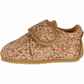 Sasha Thermo Home Shoe - barely beige flowers Rat Slippers