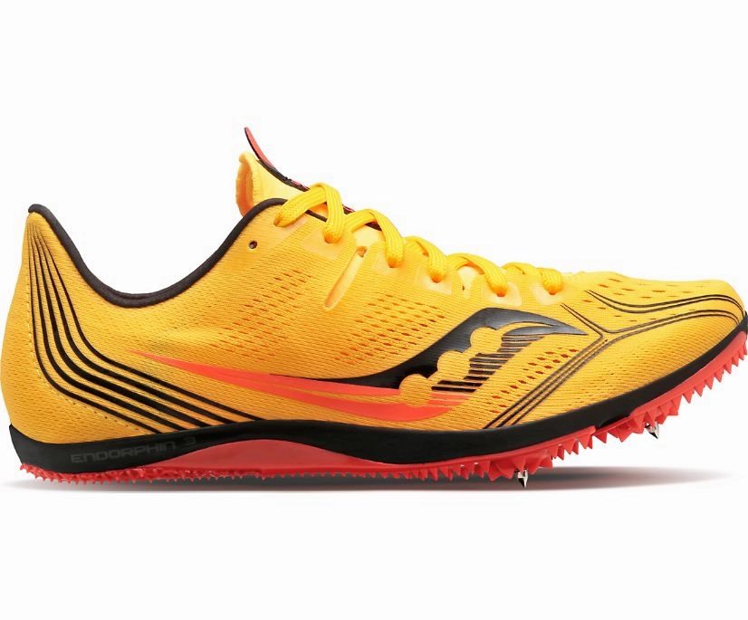 Saucony Mens Endorphin 3 Spike- Vizigold/Vizired (S29070-16) Max Brogues
