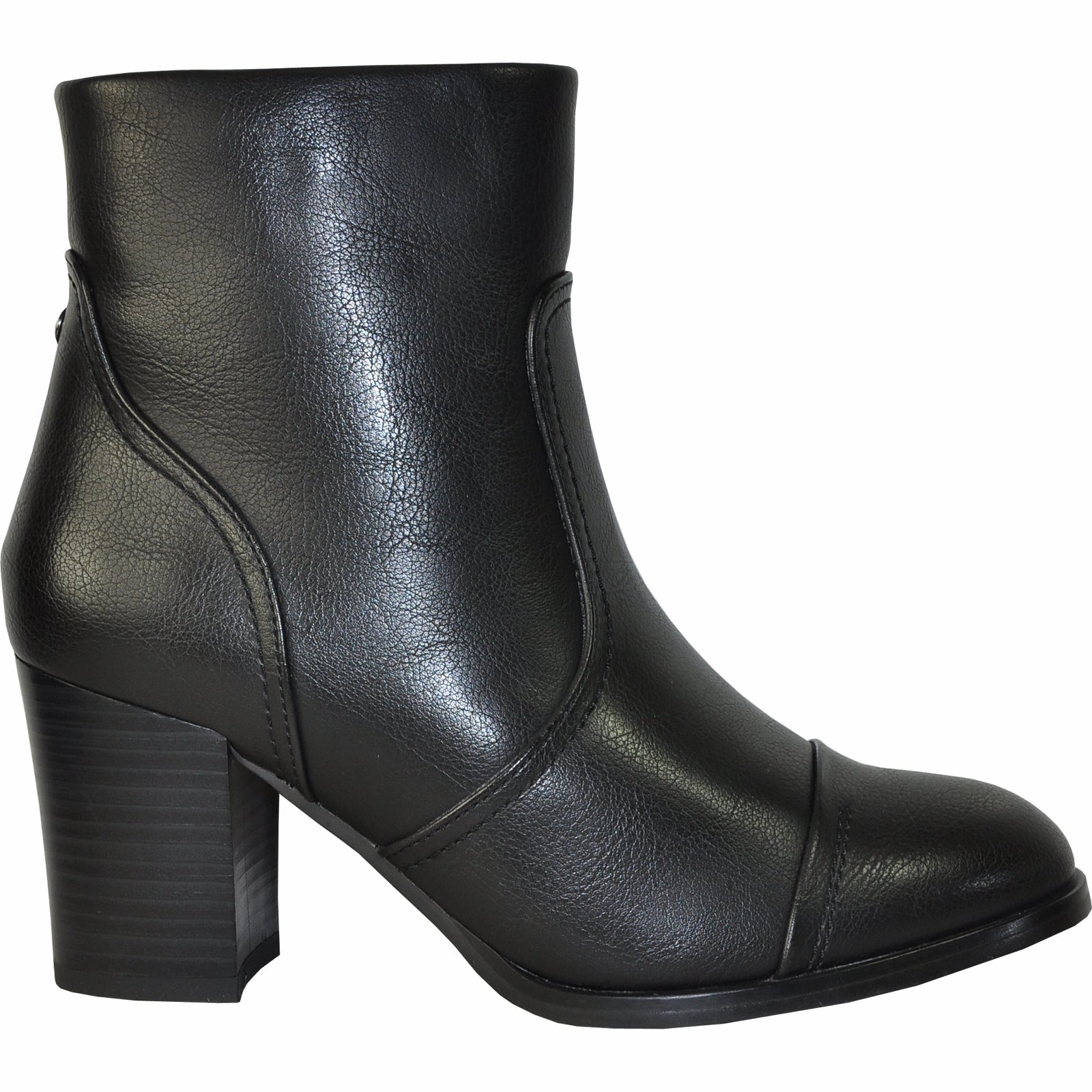 VANGELO Women Boot HF8402 Ankle Dress Boot Black Ankle Boots With Midi Dress