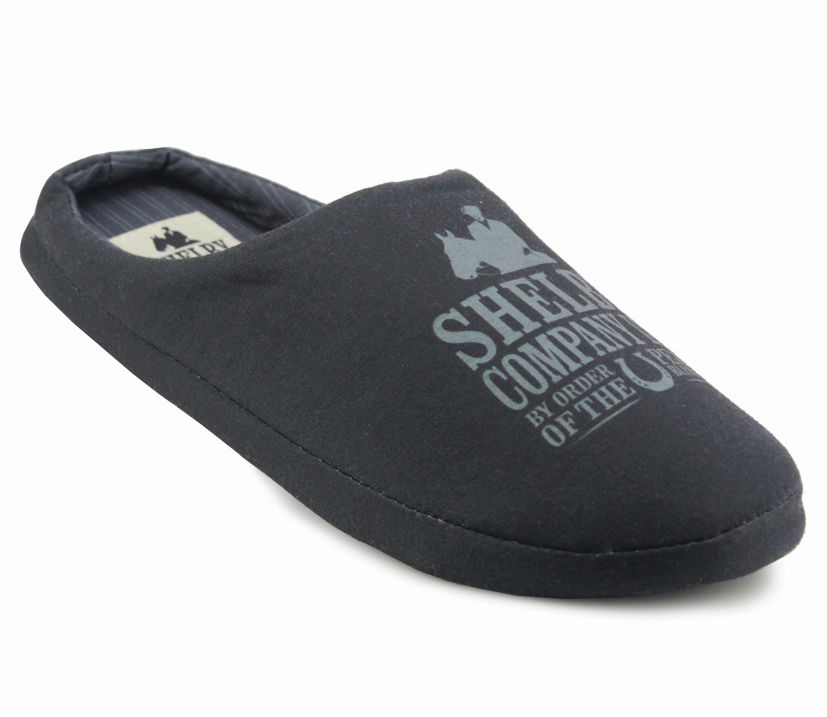 SHELBY Mens Peaky Blinders Mules Slippers in Grey Personalized Photo Slippers