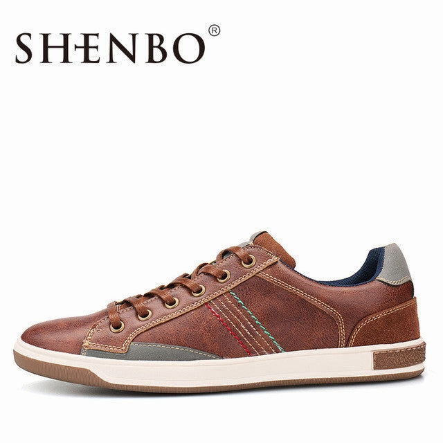 Best Inexpensive Tennis Shoes SHENBO Brand New Style Retro Style Men Shoes, High Quality Lace Up Men Casual Shoes