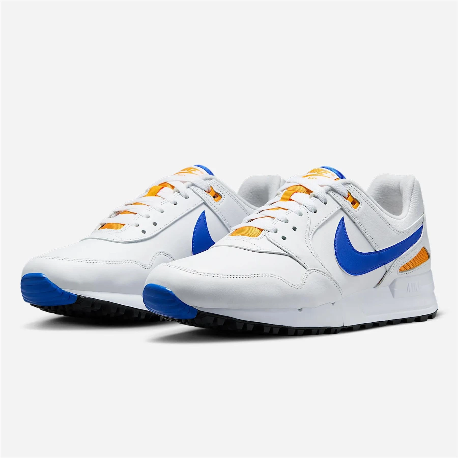 Flat Feet Nike Running Shoes Air Pegasus '89 Golf Shoes White/Racer Blue/Orange Peel/Black
