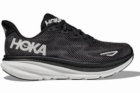 Speed Walking Hoka Mens Clifton 9 Wide - Black/White (1132210-BWHT)