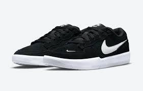 Nike Retro Tennis Shoes Nike SB Force 58 Shoes - Black/White-Black