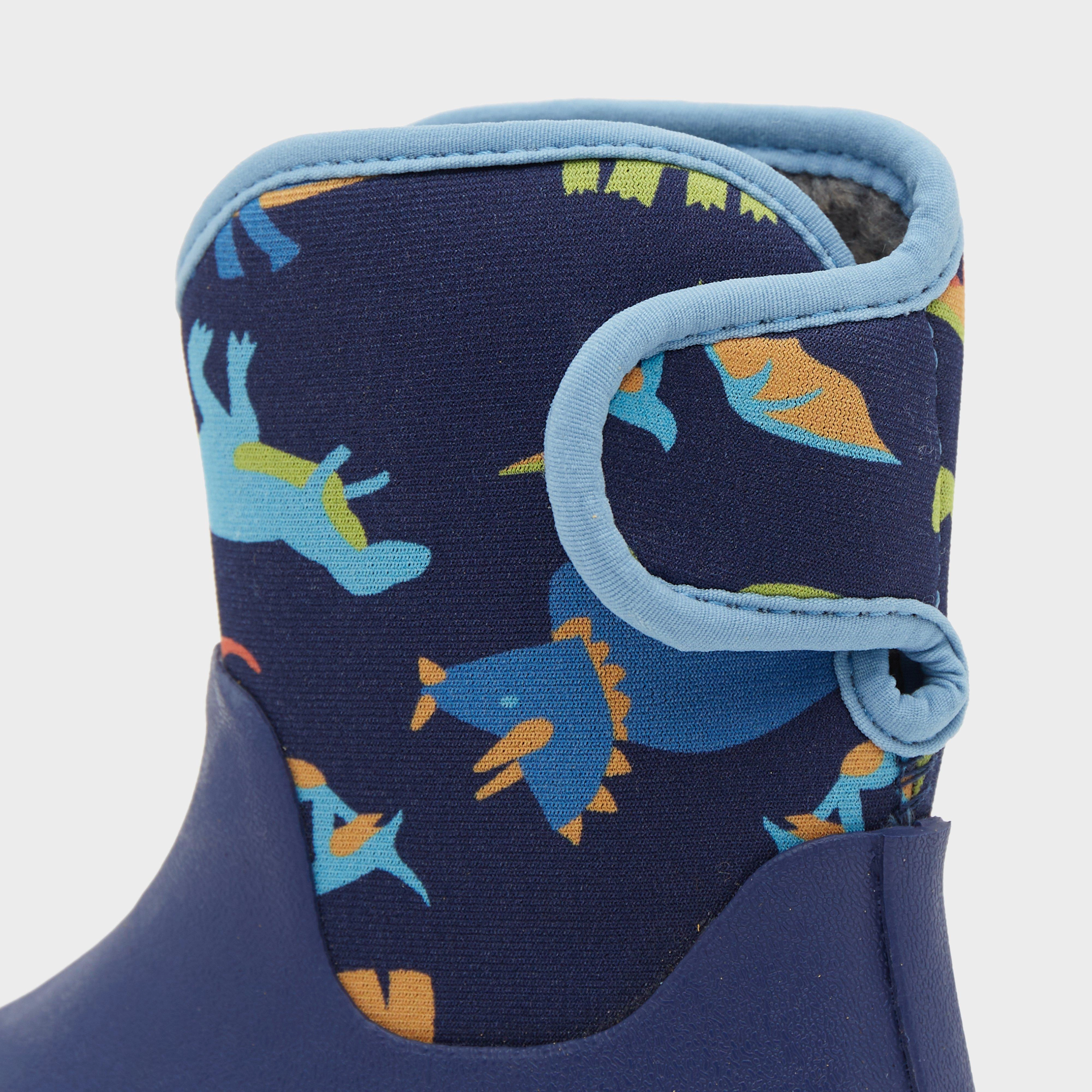 Kids Muddies Puddle 5.0 Wellington Boots Dinosaur/Lime Boulet Boots