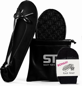 Silky Toes Foldable Flats for Women Purse Ballet Shoes Ballerina Slippers Asics 1000 Shoes