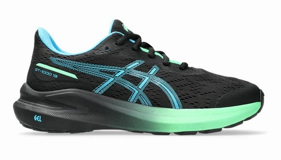 Best Overpronation Running Shoe GT-1000 13 GS | Black/Digital Aqua