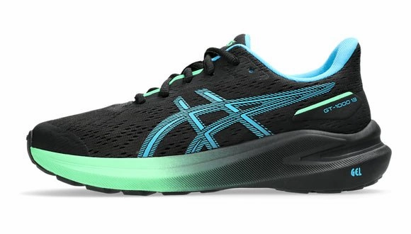 GT-1000 13 GS | Black/Digital Aqua Running Shoes In Wide
