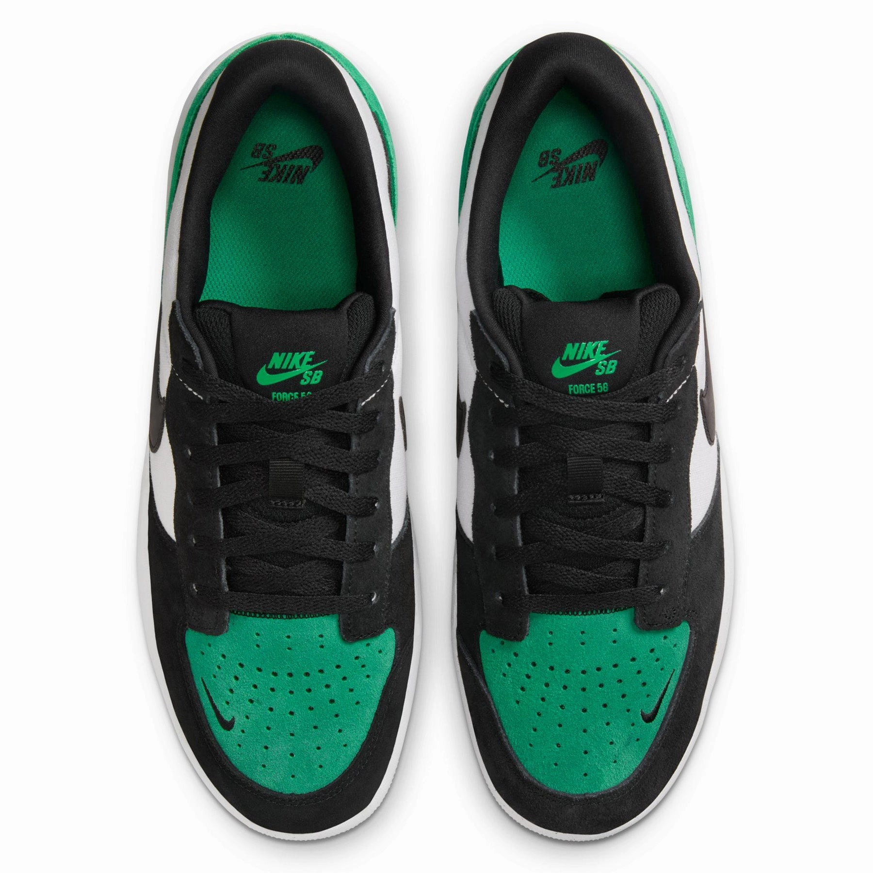 Nike SB Force 58 White/Stadium Green/White/Black Orange Nike Tennis Shoes