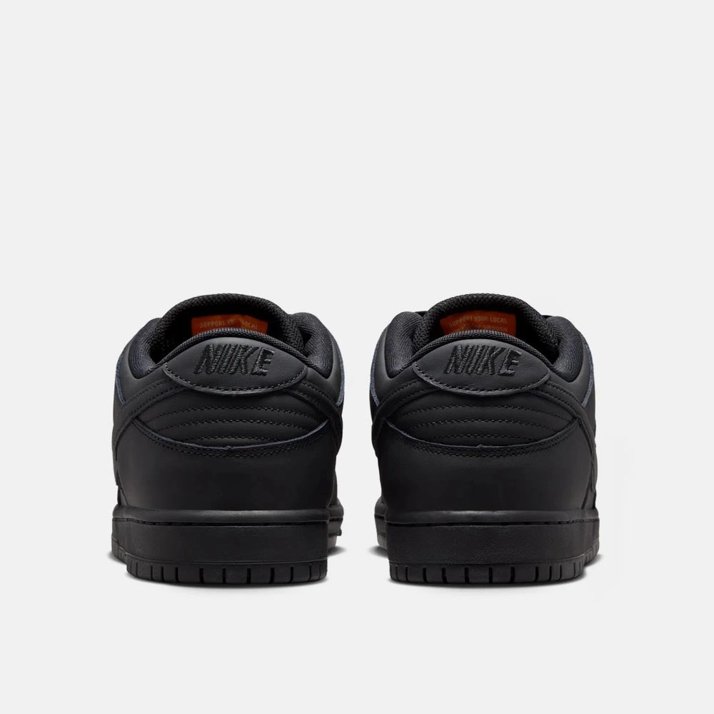 Nike Women Dunk Low Shoes Nike SB - 'Orange Label' Dunk Low Pro Shoes - Black / Black - Black - Black