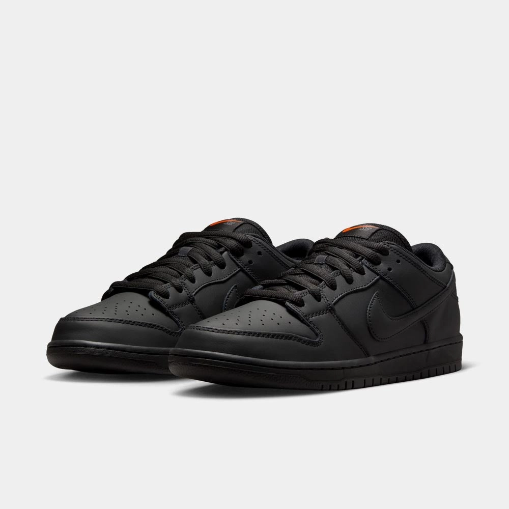 Nike SB - 'Orange Label' Dunk Low Pro Shoes - Black / Black - Black - Black Nike Non Slip Shoes