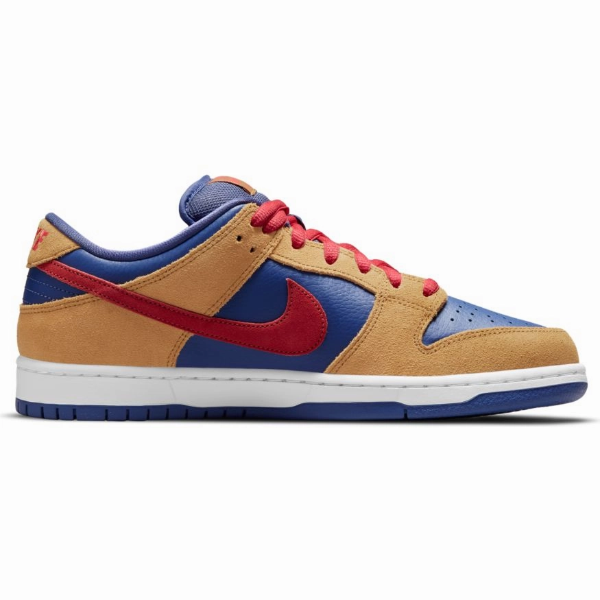 Nike Air Force Shoes High Tops Nike SB - Dunk Low Pro Shoes - Wheat / Light Fusion Red - Dark Purple Dust - White