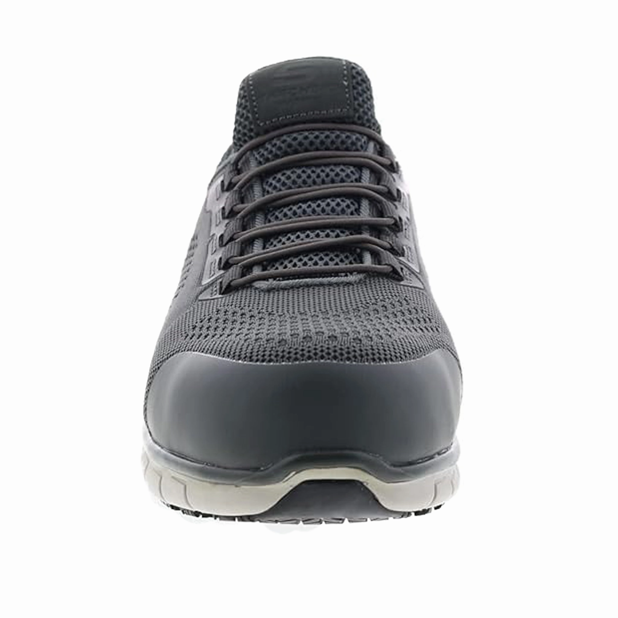 Atlanta Plain Toe Oxfords Skechers Men's 200013 Synergy Omat Charcoal Safety Toe Work Shoes