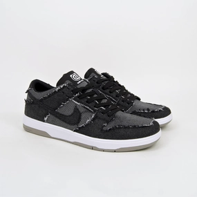 Nike SB - 'Medicom' Dunk Low Elite QS Shoes - Black / Black - White - Medium Grey Nike Slip On Golf Shoes