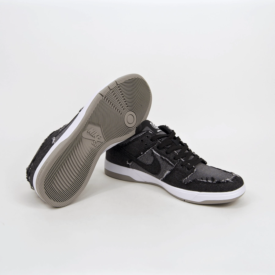 Nike Shoes And White Nike SB - 'Medicom' Dunk Low Elite QS Shoes - Black / Black - White - Medium Grey