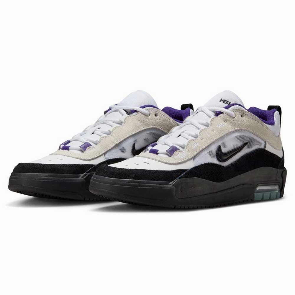 FB2393104 White Black Court Purple Denim Air MAX Ishod Nike SB Suede Leather Skateboarding Shoes Fly Nike Shoes