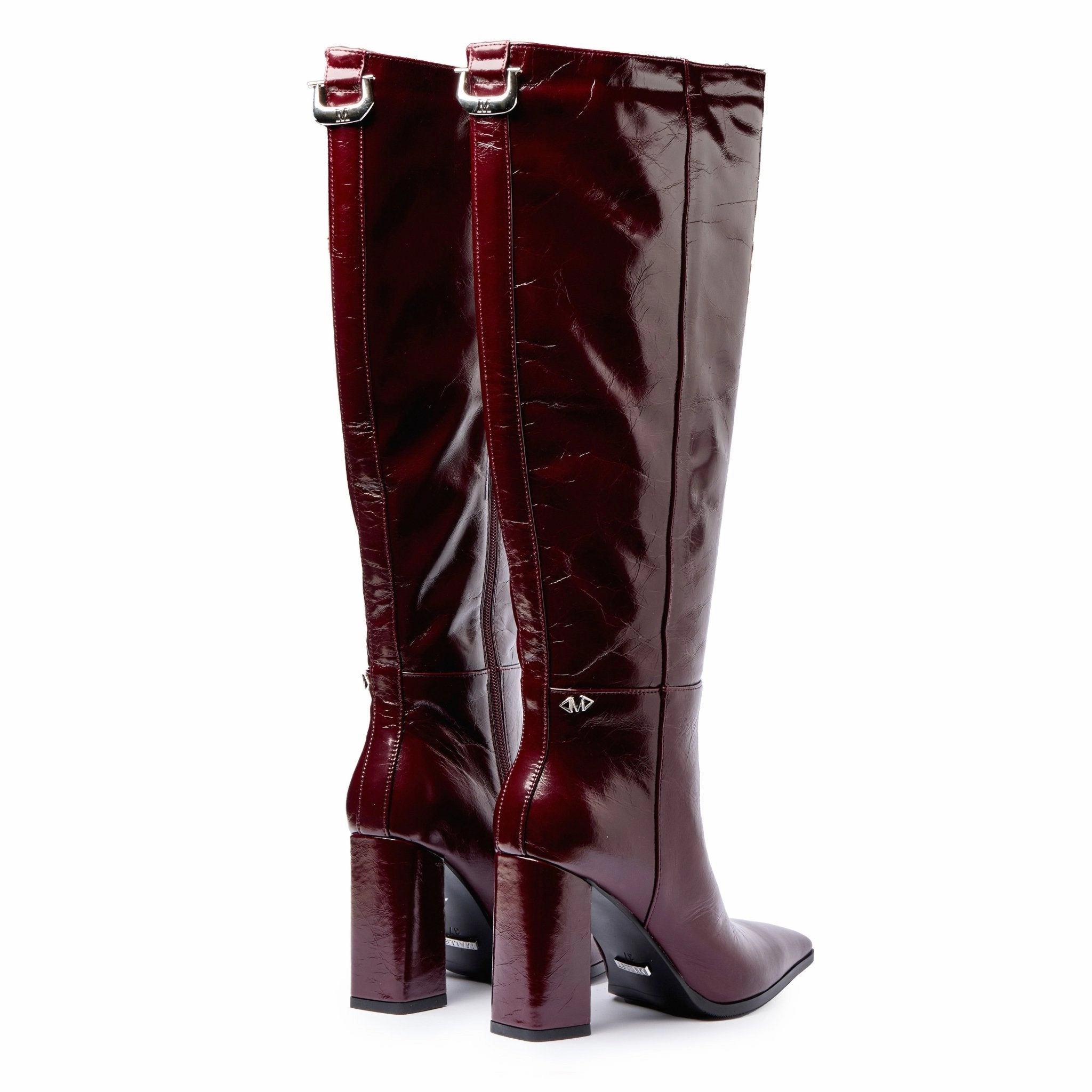 Suede Knee High Boots Wedge Heel Sabelle Knee-high Boot Cranberry