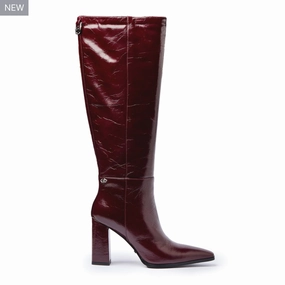 Knee High Brown Suede Heel Boots Sabelle Knee-high Boot Cranberry