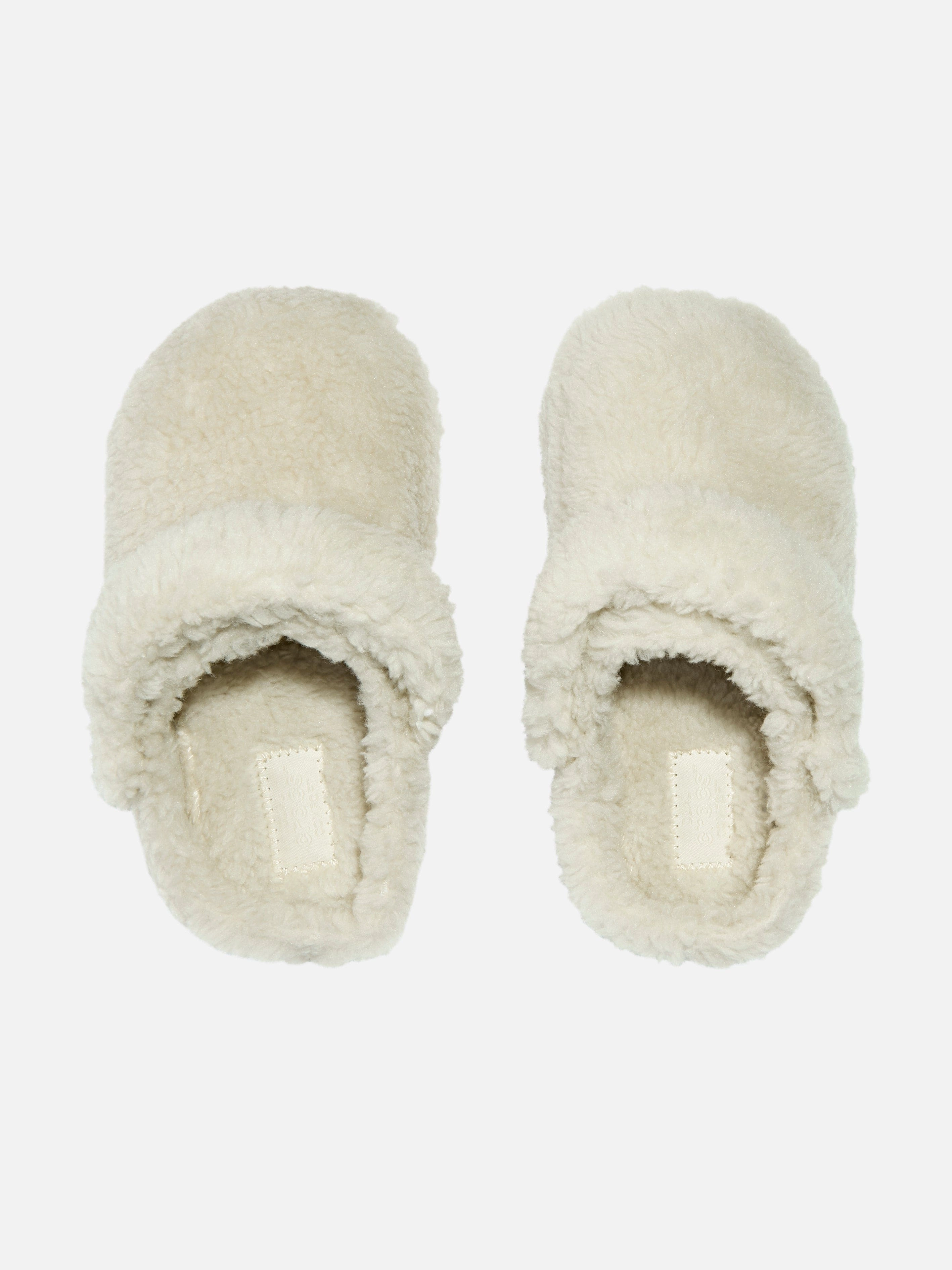 Crocs Kids Classic Cozzzy Slipper in Ivory Hoodback Heather Knit Slippers