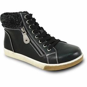 VANGELO Women Boot OY4405 Ankle Casual Boot Black Extended Size Ankle Boots