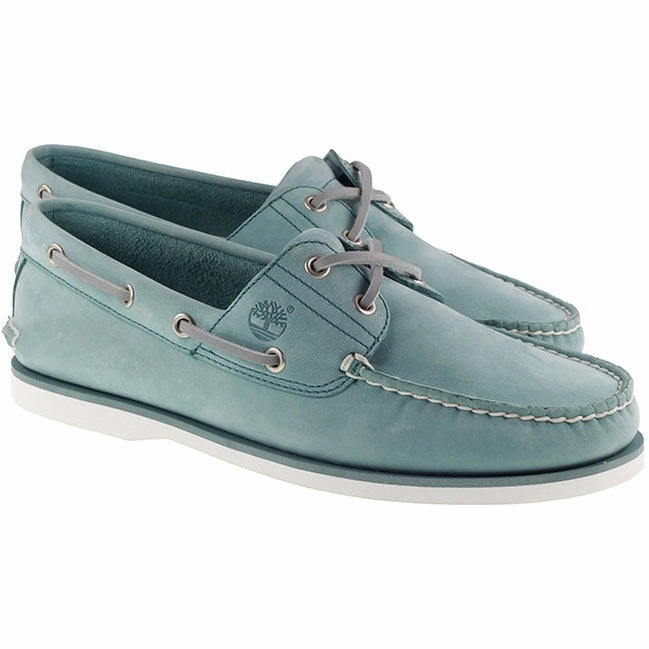 Roper Work Boots Timberland Boots Mens 2 Eye Classic Boat Shoe Teal Nubuck